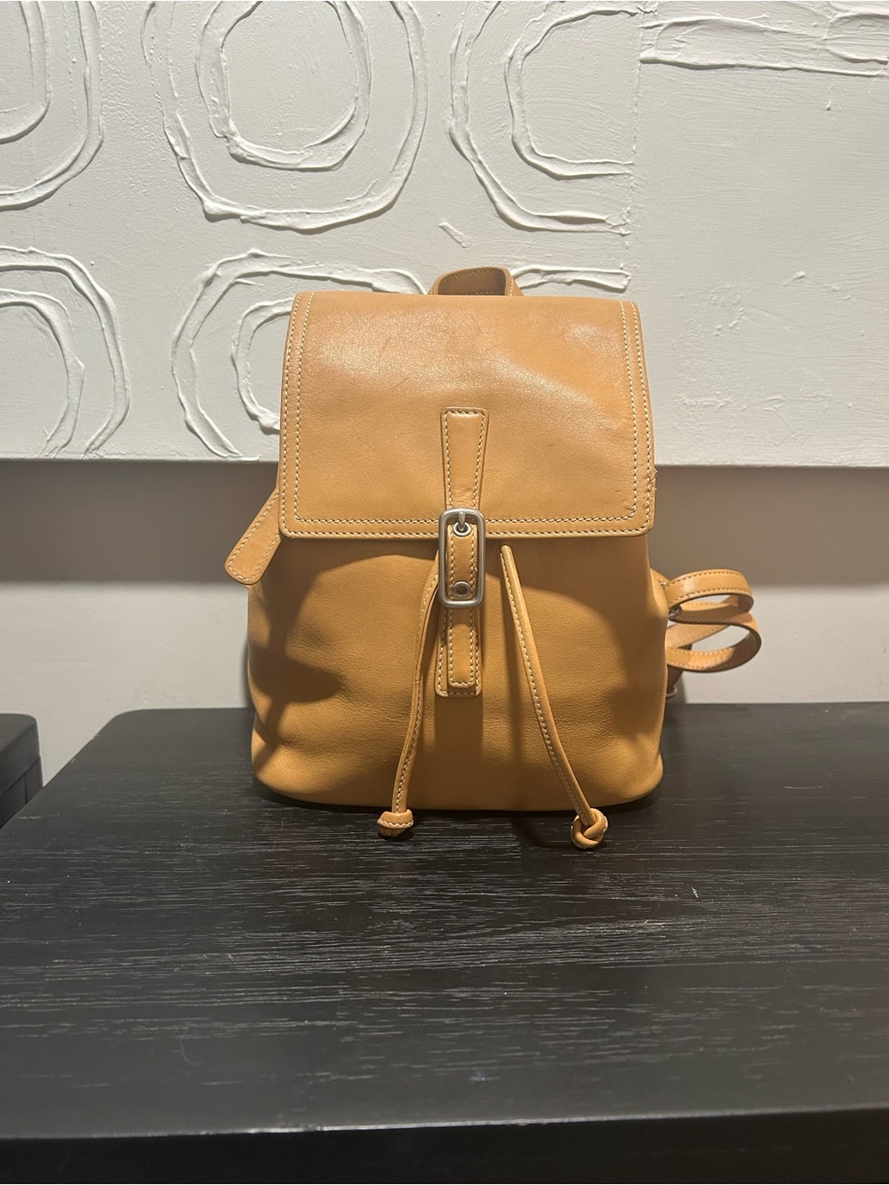 Vintage Coach Legacy West 9858 Camel Leather Mini Backpack Y2K 2002